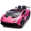 24V 2 Seater Kids Ride on Car, Licensed Lamborghini Huracan STO Electric Car, Kids Electric Ride-On Drift Car, 360Spin, LED, USB Port, Dynamic Music, Drift Feature, for Ages 3-6 (Pink) view 3