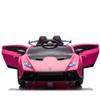 24V 2 Seater Kids Ride on Car, Licensed Lamborghini Huracan STO Electric Car, Kids Electric Ride-On Drift Car, 360Spin, LED, USB Port, Dynamic Music, Drift Feature, for Ages 3-6 (Pink) view 4