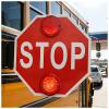Double Sided School Bus Stop Sign, Reflective Aluminum With Electronic Controller High Visibility,Dc 12v/24v, 1/2/4 Pcs, For Bus Lane School Buses 1Pcs-24V view 1