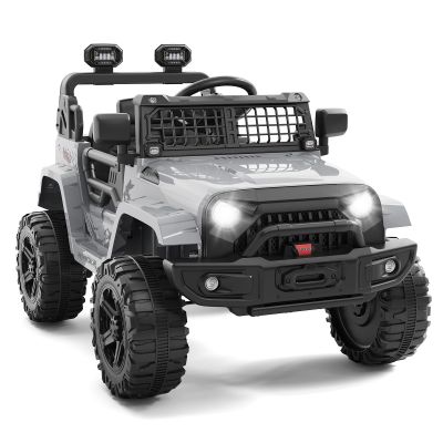 12V Kids Electric Truck with Parent Remote Control, 3-Speed Ride-on Car, Spring Suspension, Bluetooth Music Player & LED Lights, Ideal Gift for Children