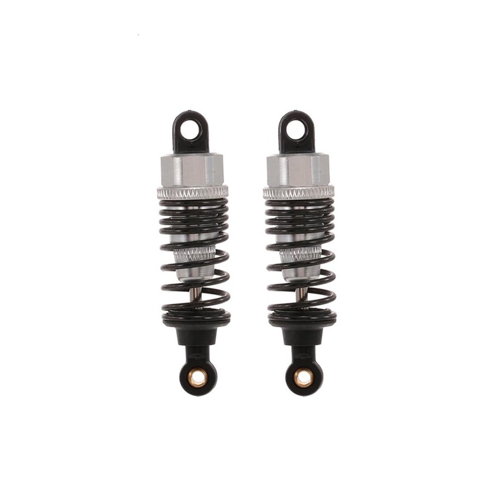 4pcs RC Auto Parts 60mm Metal Shock Absorber Damper for 1:10 H-SP HP-I Flat Car Drift Racing RC Car Parts(Silver 2pcs)