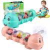 djiatog Caterpillar Crawling Toy with Light and Music, Moving Baby Toy for Early Learning and Play, Tummy Time Toy (2pcs) view 1