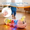 djiatog Caterpillar Crawling Toy with Light and Music, Moving Baby Toy for Early Learning and Play, Tummy Time Toy (2pcs) view 2