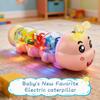 djiatog Caterpillar Crawling Toy with Light and Music, Moving Baby Toy for Early Learning and Play, Tummy Time Toy (2pcs) view 4