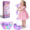 Stand Karaoke Machine for Kids, Singing Toys Gifts for 3 4 5 6 7 8 Year Old Girls Boys, Rechargeable Kid Microphone Bluetooth Speaker with 2 Wireless Mic for Girl Age 4-6 Toddler Birthday Party Toy view 1