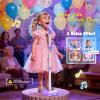 Stand Karaoke Machine for Kids, Singing Toys Gifts for 3 4 5 6 7 8 Year Old Girls Boys, Rechargeable Kid Microphone Bluetooth Speaker with 2 Wireless Mic for Girl Age 4-6 Toddler Birthday Party Toy view 4