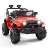 12V Kids Electric Truck with Parent Remote Control, 3-Speed Ride-on Car, Spring Suspension, Bluetooth Music Player & LED Lights, Ideal Gift for Children view 1