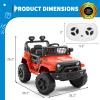 12V Kids Electric Truck with Parent Remote Control, 3-Speed Ride-on Car, Spring Suspension, Bluetooth Music Player & LED Lights, Ideal Gift for Children view 3
