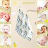 CUPADA Baby Face Towels Muslin Washcloths Hippo Relaxing Beach Chair Absorbent Burp Wash Wipes Soft Towel for Newborn Infant 5Pcs view 3
