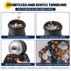 Rock Tumbler Kit, 3 lbs Rock Polishing Kit with 4 Speed Settings & 9-Day Timer, Low-Noise Stone Polisher with Rough Gemstones & Grits for Kids & Adults view 4