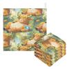 CUPADA Baby Face Towels Muslin Washcloths Cute Cow Tropical Cocktail Absorbent Burp Wash Wipes Soft Towel for Newborn Infant 5Pcs view 1