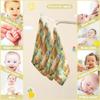CUPADA Baby Face Towels Muslin Washcloths Cute Cow Tropical Cocktail Absorbent Burp Wash Wipes Soft Towel for Newborn Infant 5Pcs view 4
