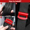 2PCS Car Seat Belt Adjuster Clips,Adjustable Universal Seat Belt Positioner Clip for Adults/Kids,Prevent The Seat Cushion from Moving During Use for More Comfortable Driving (red) view 3