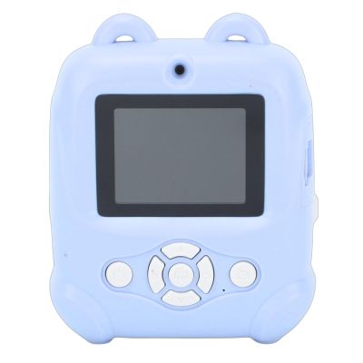 Acouto Kids Instant Print Camera, 48MP HD 1080P 16X Zoom Inkless Printing Toy with 2.4 Inch Screen for Selfies, Zoom and Playful Frames (Light Blue)