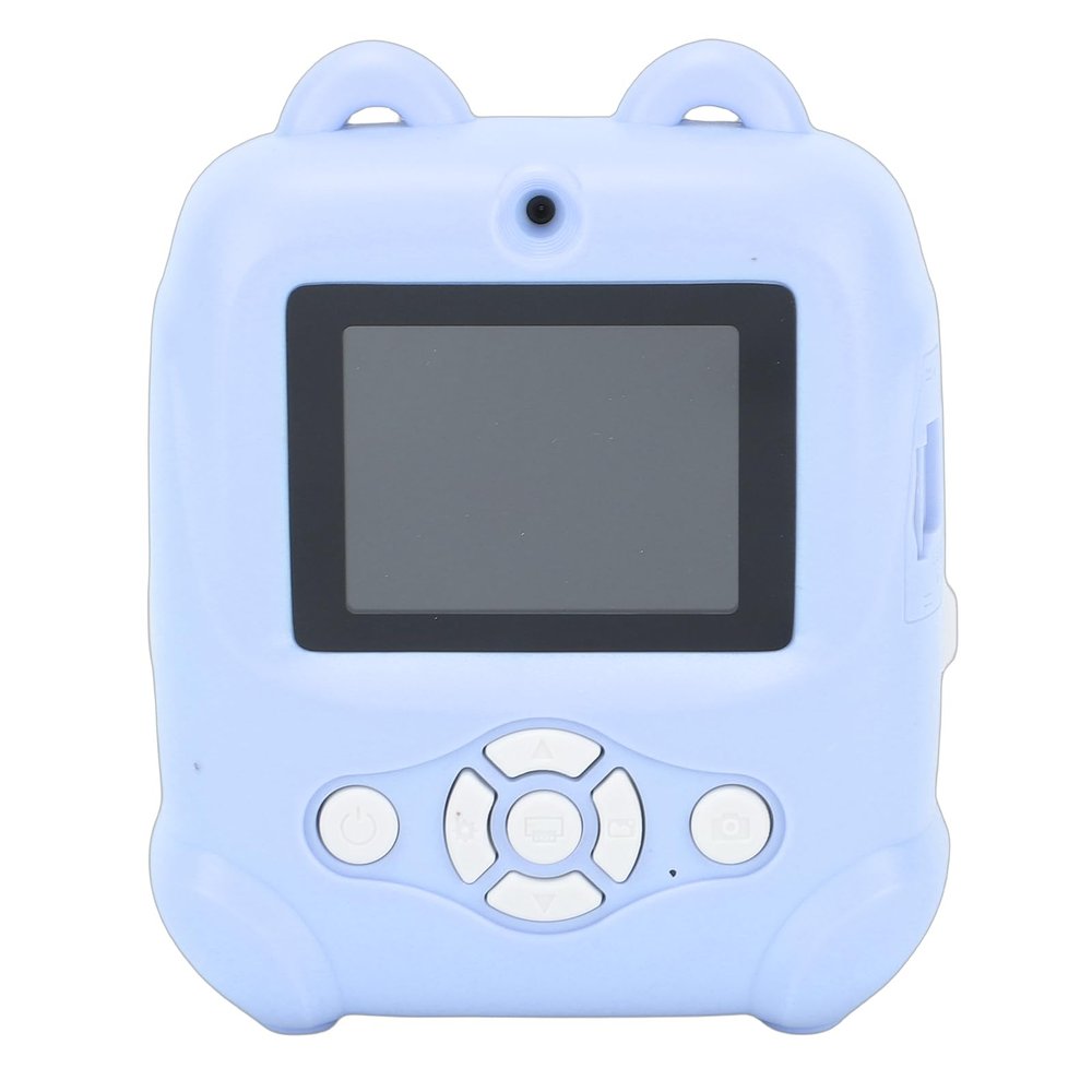 Acouto Kids Instant Print Camera, 48MP HD 1080P 16X Zoom Inkless Printing Toy with 2.4 Inch Screen for Selfies, Zoom and Playful Frames (Light Blue)