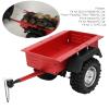 Aluminum Alloy RC Trailer Car, Highly Simulation RC Car Vehicle Model, Metal Plate Spring Suspension with Rubber Tires, Durable Toy Trailer for SCX10 90046 TRX6 (Red) view 3