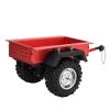 Aluminum Alloy RC Trailer Car, Highly Simulation RC Car Vehicle Model, Metal Plate Spring Suspension with Rubber Tires, Durable Toy Trailer for SCX10 90046 TRX6 (Red) view 4