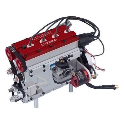 Steam Engine Model Kit That Works, 36cc DOHC Inline 4-Cylinder 4-Stroke Water-Cooled Gasoline Engine for RC Car, Boat, Tank, Science Experiment & Physics Educational Kit for Adults