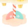 Qudinip Wooden Tea Party Set, Dessert Stand Playset with Ice Cream and Afternoon Tea Toys for Kids Role Play and Social Development view 2