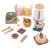 Yunir Tea Party Set for Toddlers 3-5 Girls Boy Birthday Gift, Wooden Tea Party Set, Educational Toddler Tea Set with Cups Spoon Kettle Rack Coffee Pieces, Play Food Picnic Outdoor Toys view 1
