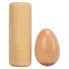 2PCS Wood Egg Shaker, Natural Safe Musical Hand Percussion Instrument Set for Children, Non Angular Design with Smooth Texture, Lightweight and Portable Rhythm Tool for Classroom M view 1