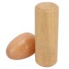 2PCS Wood Egg Shaker, Natural Safe Musical Hand Percussion Instrument Set for Children, Non Angular Design with Smooth Texture, Lightweight and Portable Rhythm Tool for Classroom M view 3