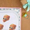 Azeeda 'Funny Face Croissant' Baby Burp/Wash Cloth (BC00037717) view 3