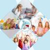 Animal Hand Puppets  Plush 20cm | Stuffed Shark Toy with Moveable Mouth, Plush Puppet for Kids, Family, Home, Party, School, Classroom, Playroom, Daycare, Role-Playing and Interactive Fun view 3