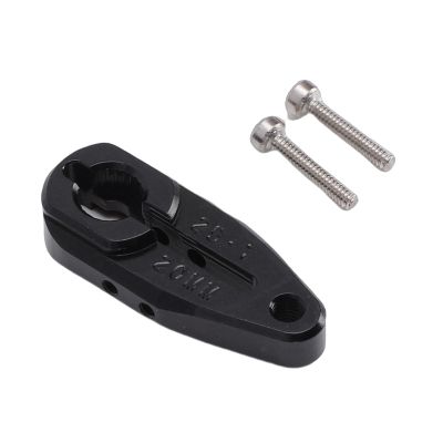 Funien 25T Servo Horn for 1/10 RC Car, Aluminum Alloy Steering Clamping Arm with Heat Dissipation, Dust Proof, and Serrated Teeth, Suitable for VP Replacement (Black)
