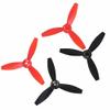 4PCS RC Airplane Propeller Replacement for Bebop 2 Drone, RC Propeller Accessory, Lightweight Aerodynamic Design with Triangular Blades, Durable Plastic Material for Enhanced Perfo (2 Black 2 red) view 2