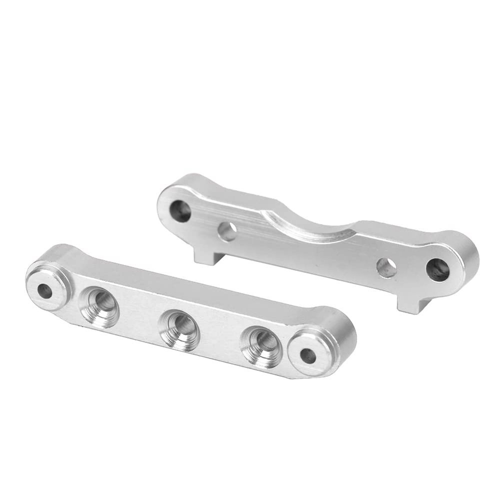 Front Swing Arm Mount for VRX RH1043 / 1045 RC Racing Car, Aluminum Alloy Upgrade Parts, Lightweight and Durable Front Swing Arm Holders for 1/10 Desert Off - Road Truggy, Easy Ins (10912S silver)
