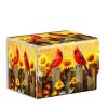 ETLKJVBL for MTG Deck Box, Premium Trading Card Storage Box, Cardinals on Fence by Sunflowers Offering Organization & Protection with a Capacity for 100+ Anime Card Sleeves view 1