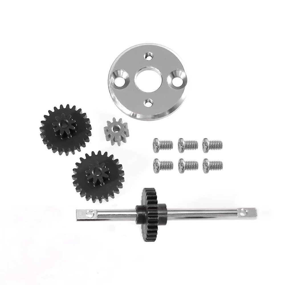RC Toys Upgrades Parts For MN 78 82 1/12 RC Car Metal Gearbox Transmission Gear Set Motor Pinion 370 Bracket Mounting Upgrade Parts(Silver)