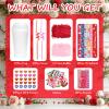 25 Set Valentines Party Favors Cup Set, Classroom Valentine Gifts Include Cups, Lids, Straws, Pencil, Erasers, Sticke, Slap Bracelets, Affia Grass, Valentine's Day Stationery Gifts Bulk from Teacher view 4