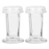 2Pcs Transparent Glass Staining Jars for Microscope Slides - 5-Slide Capacity Laboratory Containers view 1