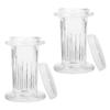 2Pcs Transparent Glass Staining Jars for Microscope Slides - 5-Slide Capacity Laboratory Containers view 2