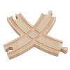 Wooden Train Track Expansion Set Adapter Railroads Toy Track Accessories for Boys Girls Child- 14.5cmx14cmx1.2cm view 2