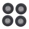 4 Pack 1/16 Scale Soft Wheel Tyres Set for WPL B14 C44 C14 RC Vehicles, Replacement Tires for Off-Road Crawler- Argent view 1