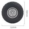4 Pack 1/16 Scale Soft Wheel Tyres Set for WPL B14 C44 C14 RC Vehicles, Replacement Tires for Off-Road Crawler- Argent view 4