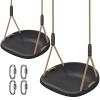 SELEWARE Heavy Duty Swing Seat for Adults Kids Tree Swing with Weather Proof Ropes Swing Set Accessories for Backyard Patio Garden Playground, Height Adjustable (Black, 2 Pack) view 1