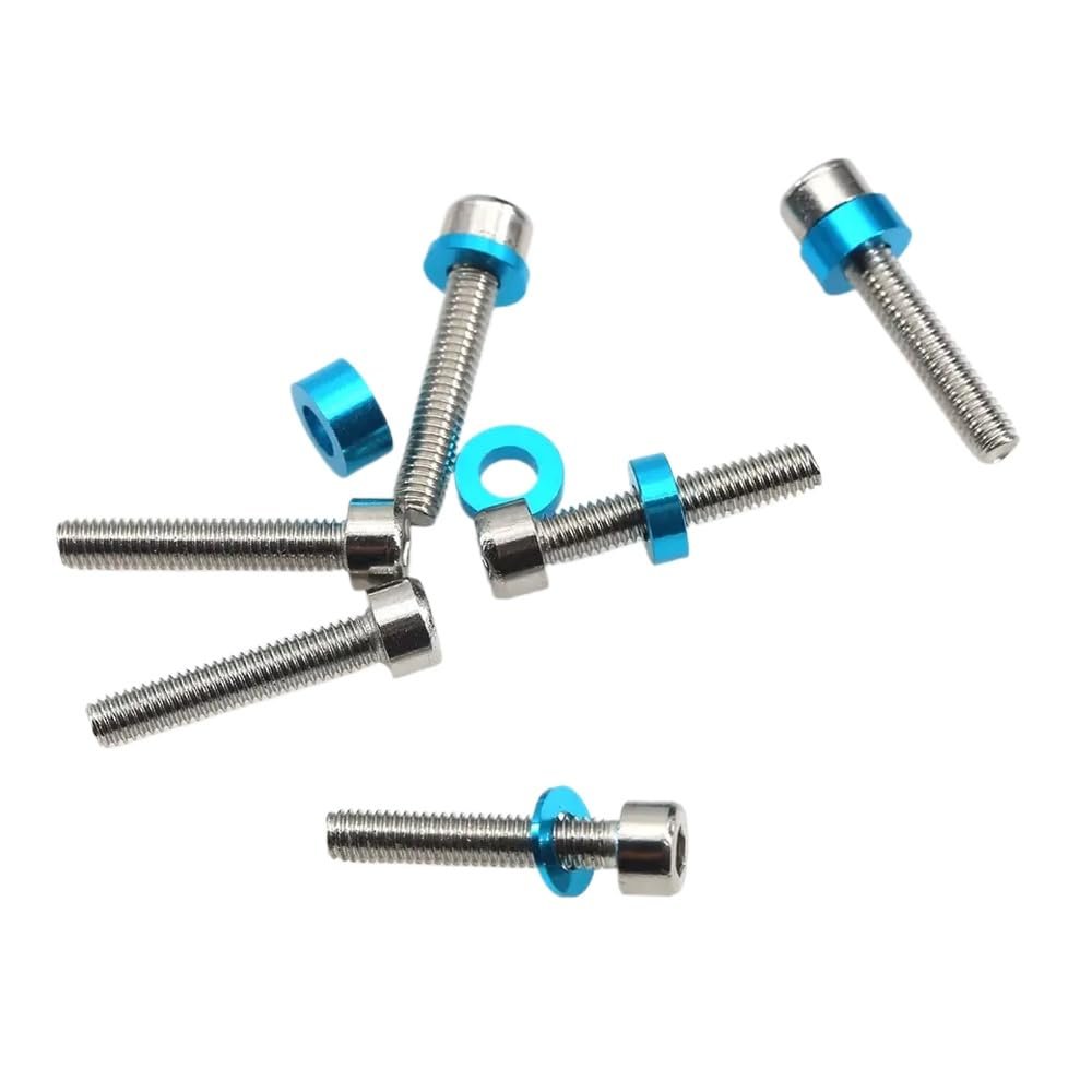 24pcs Metal Gasket Spacer Set 5.8mm Compatible with 1/10 Scale RC Car Models Compatible with TT01 TT02 XV01 XV02 Upgrade Parts Accessories