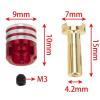 1 Black + 1 Red Two Radiator Brass Bullet Banana Plug RC Car Connector Upgrade Modification Parts Rc Upgrade Components(4.2mm) view 2
