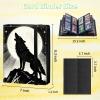 4 Pocket Trading Card Binder 240 Side Loading Pocket Album with Mountain Moon Wolf Pattern Design Card Binder for Sports Cards & Game Cards view 2