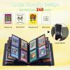 4 Pocket Trading Card Binder 240 Side Loading Pocket Album with Mountain Moon Wolf Pattern Design Card Binder for Sports Cards & Game Cards view 3