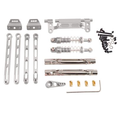 Remote-Controlled car Parts for MN 1/12 MN168 MN82 MN78 Remote Control car Upgrade Accessories tie Rod Shock Absorber Steering Gear seat Drive Shaft(Silverset)
