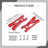 2Pcs RC Car Rear Lower Swing Arm Upgraded Aluminum Alloy Suspension Arms Spare Parts for Wltoys 244016 1:24 Scale RC Vehicle- Red Silver view 2
