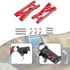 2Pcs RC Car Rear Lower Swing Arm Upgraded Aluminum Alloy Suspension Arms Spare Parts for Wltoys 244016 1:24 Scale RC Vehicle- Red Silver view 4