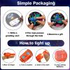 28 PCS Valentines Day Favors for Kids Classroom Light Up Finger Lights Toys with Valentine Day Cards Glow in the Dark Party Favors for KidsValentine Exchange Cards for Kid Class Party Favors view 3