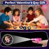 28 PCS Valentines Day Favors for Kids Classroom Light Up Finger Lights Toys with Valentine Day Cards Glow in the Dark Party Favors for KidsValentine Exchange Cards for Kid Class Party Favors view 4