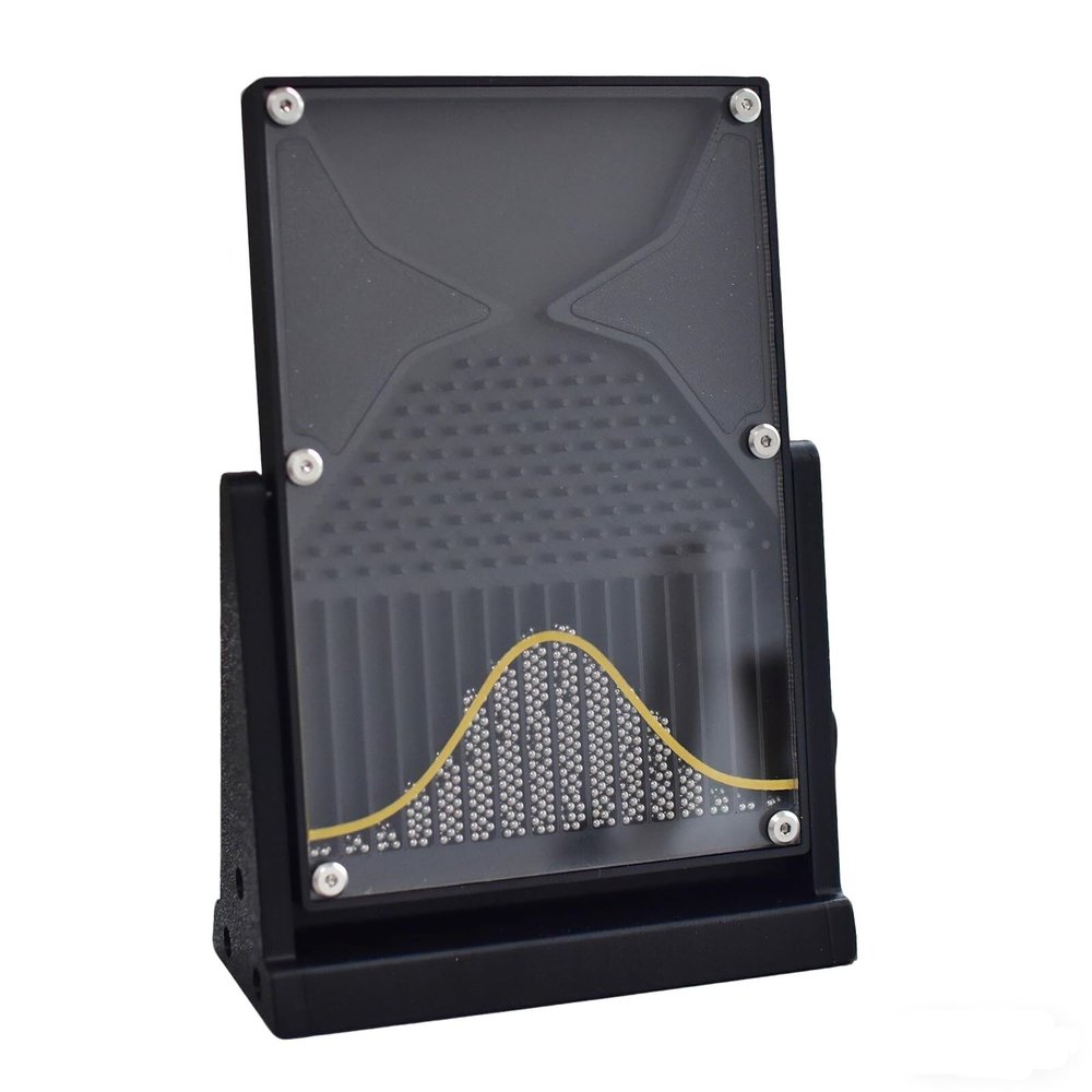 12 * 18cm Desk Galton Board, Desk Galton Board, Normal Distribution Mathematical Model, Effective Statistical Law Demonstration, for School Labs Education Physics Education.(Black)